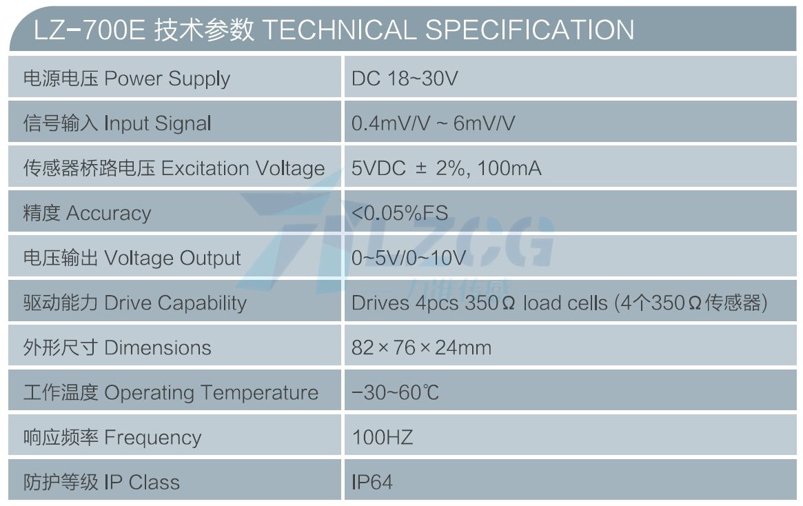 LZ-700E變送器/放大器(圖3)